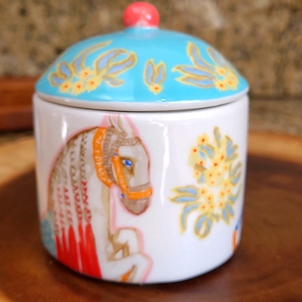 Anthropologie Horses Sugar Bowl